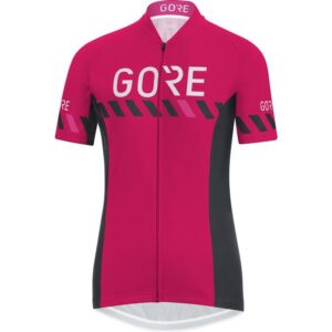 Gore C3 Women Brand Jersey - terra grey/hibiscus pink 40 - černá