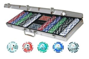 Lion Games Poker sada v hliníkovém kufříku 500 čipů s hodnotami + karty plastic