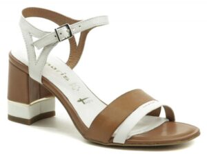 Tamaris 1-28033-24 bílo hnědé dámské sandály