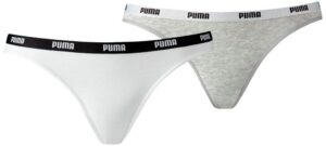 Dámské kalhotky Puma Iconic Bikini Bílá / Šedá