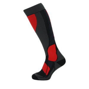 Lyžařské kompresní podkolenky BLIZZARD-Compress 120 ski socks, black / grey / red Černá 39/42
