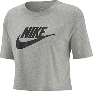 Dámské zkrácené tričko Nike Sportswear Essential Šedá / Černá