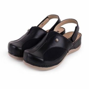Vlnka Dámské kožené sandály na hallux Livie - černá - EU 36