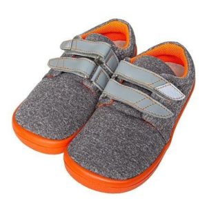 BEDA s.r.o. Dětské barefootové softshellové tenisky na suchý zip Beda šedá - EU 24