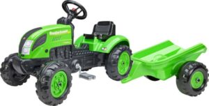 Falk Šlapací traktor 2057L Country Farmer s přívěsem – zelený