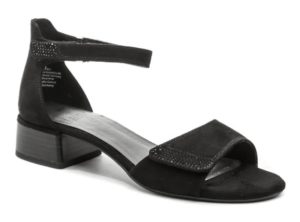 Jana 8-28261-20 černé dámské sandály na podpatku šíře H - EU 37
