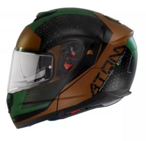 MT Helmets Atom SV Adventure A6 černo-hnědo-zelená