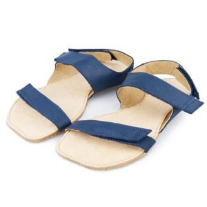 Vlnka Barefootové kožené sandály Ota - tmavě modrá - EU 36