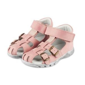 Vlnka Dětské kožené sandály Zuzu - růžová - EU 27