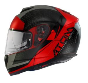 MT Helmets Atom SV Adventure A5 černo-šedo-červená - S : 55-56 cm