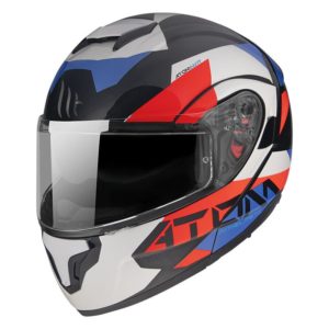 MT Helmets Atom SV W17 A7 černo-červeno-modro-bílá