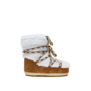 MOON BOOT-LIGHT LOW SHEARLING, whisky/off white Hnědá 37/38