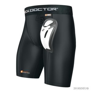 Shock Doctor 221 Kompresní šortky s BioFlex™ vložkou - XL - černá