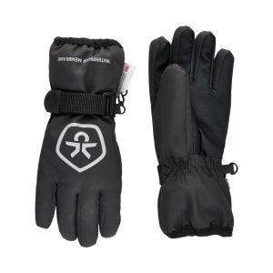 COLOR KIDS-Gloves, waterproof, black Černá 116/128 2021
