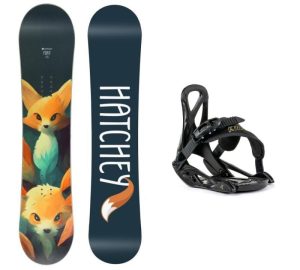 Hatchey Foxy dětský snowboard + Beany Kido vázání - 90 cm + XS (EU 25-31)