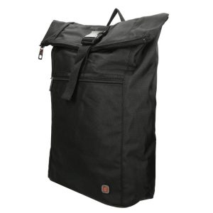 Enrico Benetti Cornell 17" Notebook Backpack Roll Top Black batoh