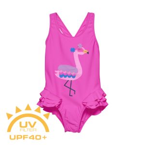 COLOR KIDS-BABY Swimsuit W. Application-5590-Sugar Pink Růžová 92