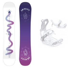 Gravity Sirene White 23/24 dámský snowboard + Raven FT360 white vázání - 144 cm + S (EU 35-40)