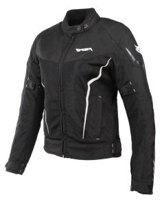 RSA Dámská bunda na motorku Bolt černo-bílá + sleva 200