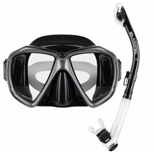 Aropec Potápěčský set maska a šnorchl HORNET a ENERGY DRY - lime