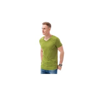 OMBRE-T-shirt SS-S1369-V10-OLIVE Zelená S