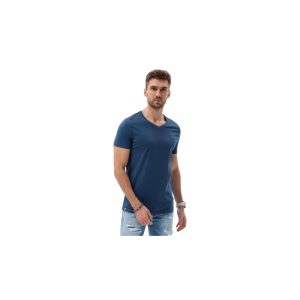 OMBRE-T-shirt SS-S1369-V13-DARK BLUE Modrá XL