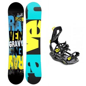Raven Gravy junior snowboard + Raven FT360 black/lime snowboardové vázání - 140 cm + M (EU 39-42)