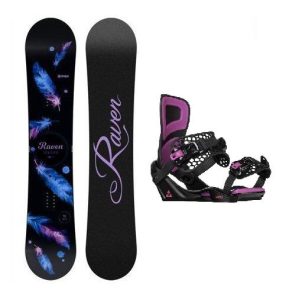 Raven Mia Black dámský snowboard + Gravity Rise black/purple vázání - 139 cm + S (EU 37-38)