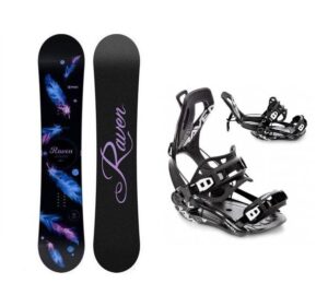 Raven Mia Black dámský snowboard + Raven FT360 black vázání - 139 cm + S (EU 35-40)