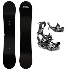 Raven Pure black pánský snowboard + Raven FT360 black snowboardové vázání - 151 cm + S (EU 35-40)