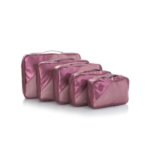 Heys Metallic Packing Cube Burgundy – 5 kusů