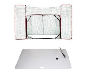 Merco Target hokejová branka, s postranní sítí + Merco Shooting Pad XXL 300×150 cm