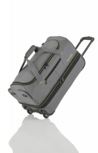 Travelite Basics Wheeled duffle S Grey/green taška