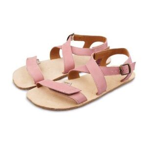 Vlnka Dámské barefoot kožené sandály Johana - růžová - EU 37