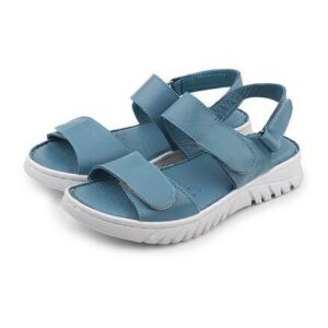 Vlnka Dámské kožené sandály Viktorie – modrá